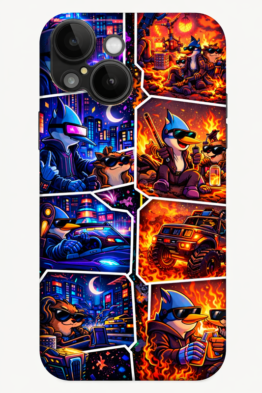 Neon Inferno Nights iPhone Case