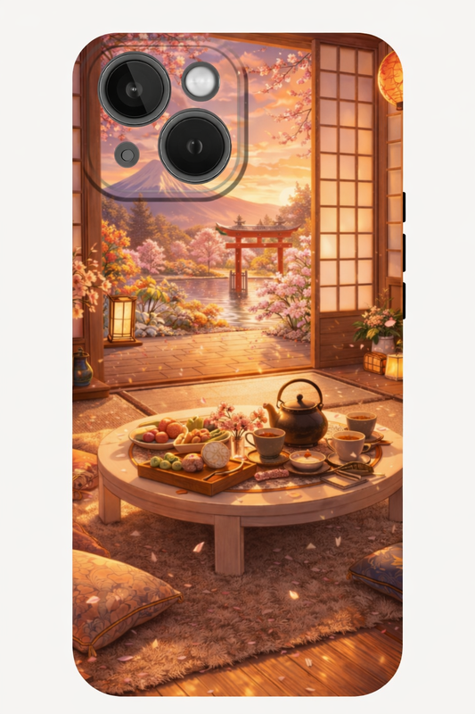 Sunset Sakura Retreat iPhone Case