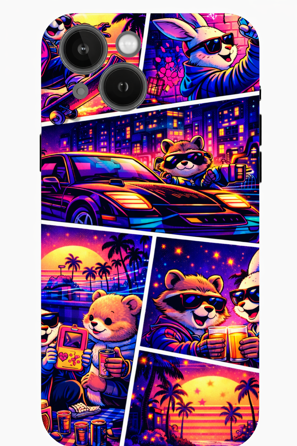 Neon Sunset Crew iPhone Case