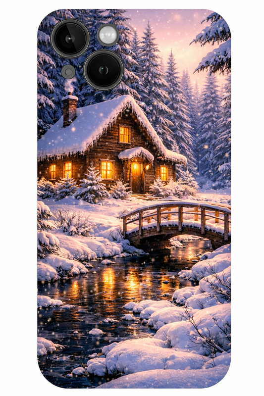 Winter Cabin Serenity iPhone Case