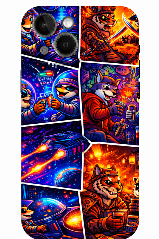 Cosmic Clash Chronicles iPhone Case