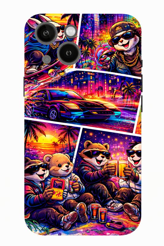 Retro Neon Nights iPhone Case