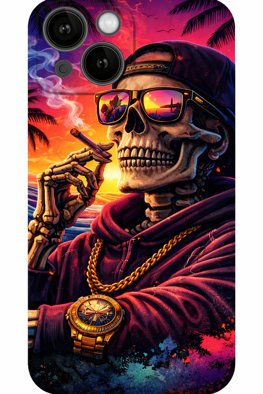 Neon Street Skeleton iPhone Case