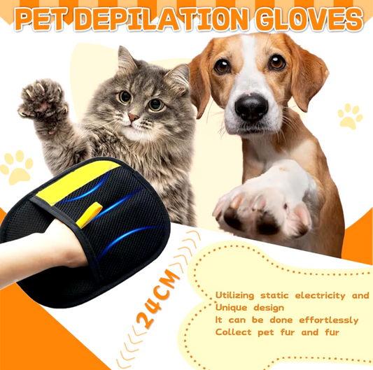 Reusable Static Pet Hair Remover Glove | Double-Sided Fur Detailing Mitt for Furniture, Carpets, Clothing, and Bedding